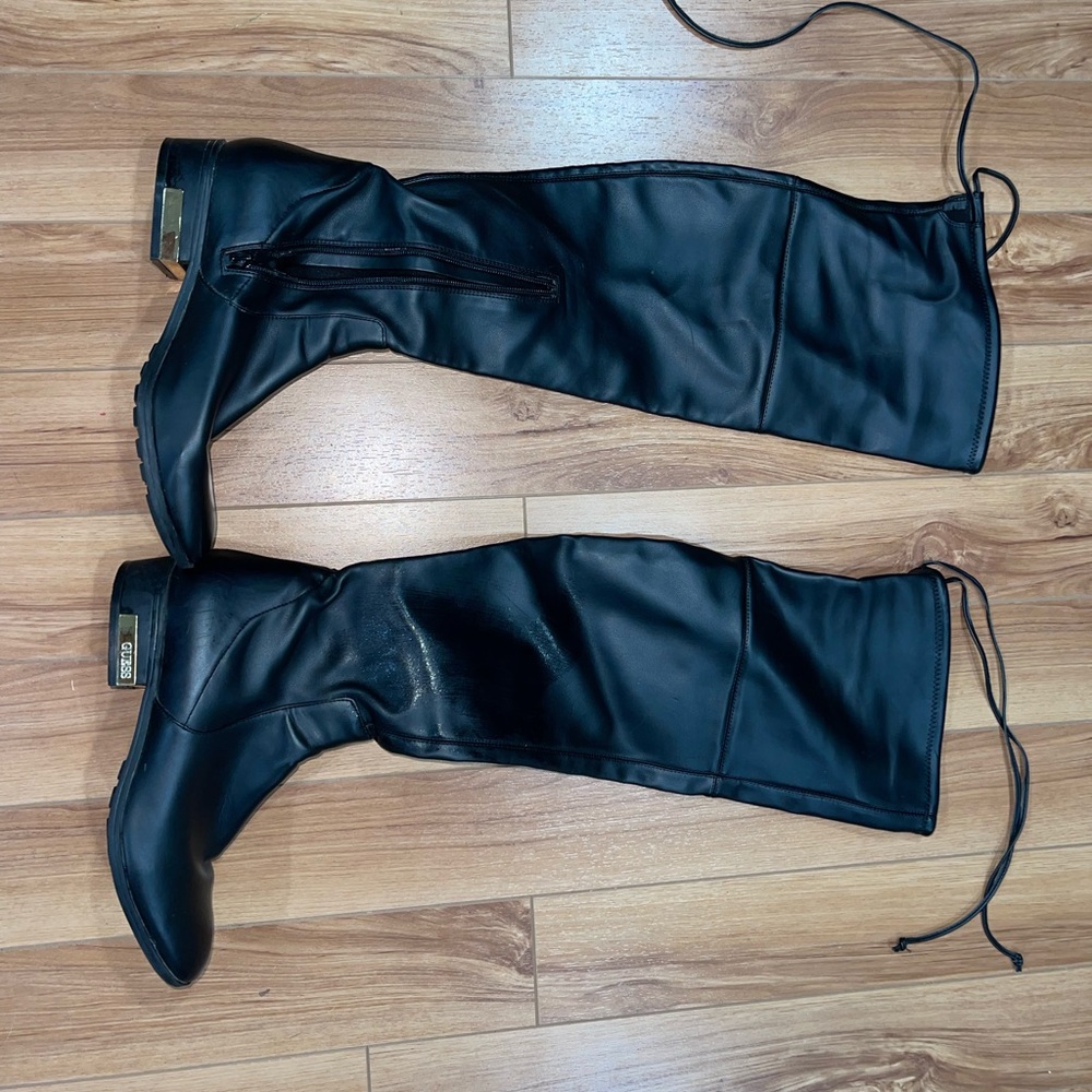 Guess Black Over the Knee Boots